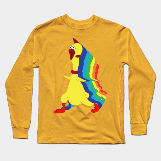 The power of rubber chicken Long Sleeve T-Shirt by Licença Poética